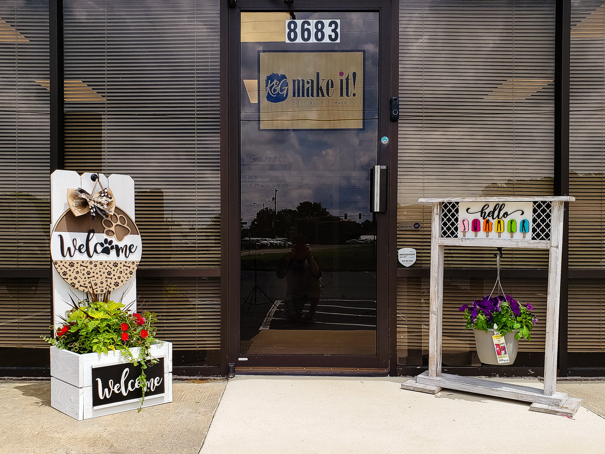 SUMMER Accent Tiles for Interchangeable Hanging Flower Planter Welcome Sign Planter