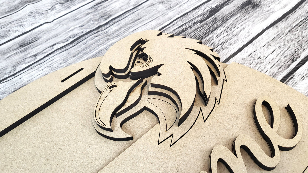 Welcome Bald Eagle Door Hanger - Lvl 2