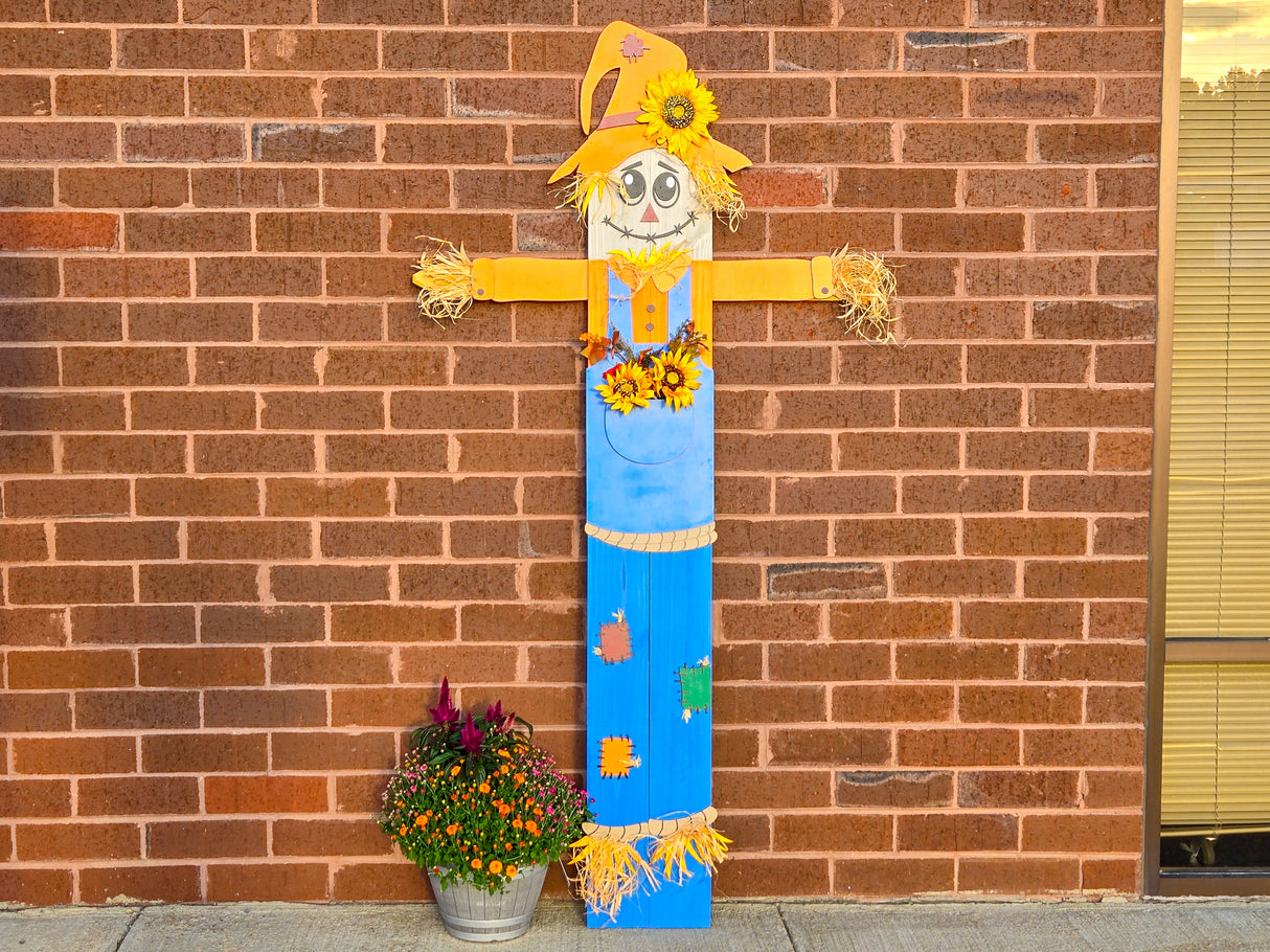Large Scarecrow Vertical Porch Leaner DIY Unfinished Kit