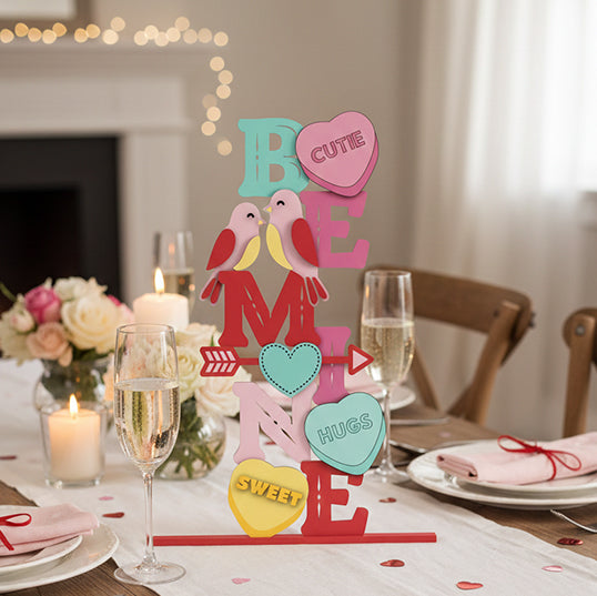 Be Mine Valentine's Day 12" Tabletop Stander - DIY Unfinished Kit - Lvl 2