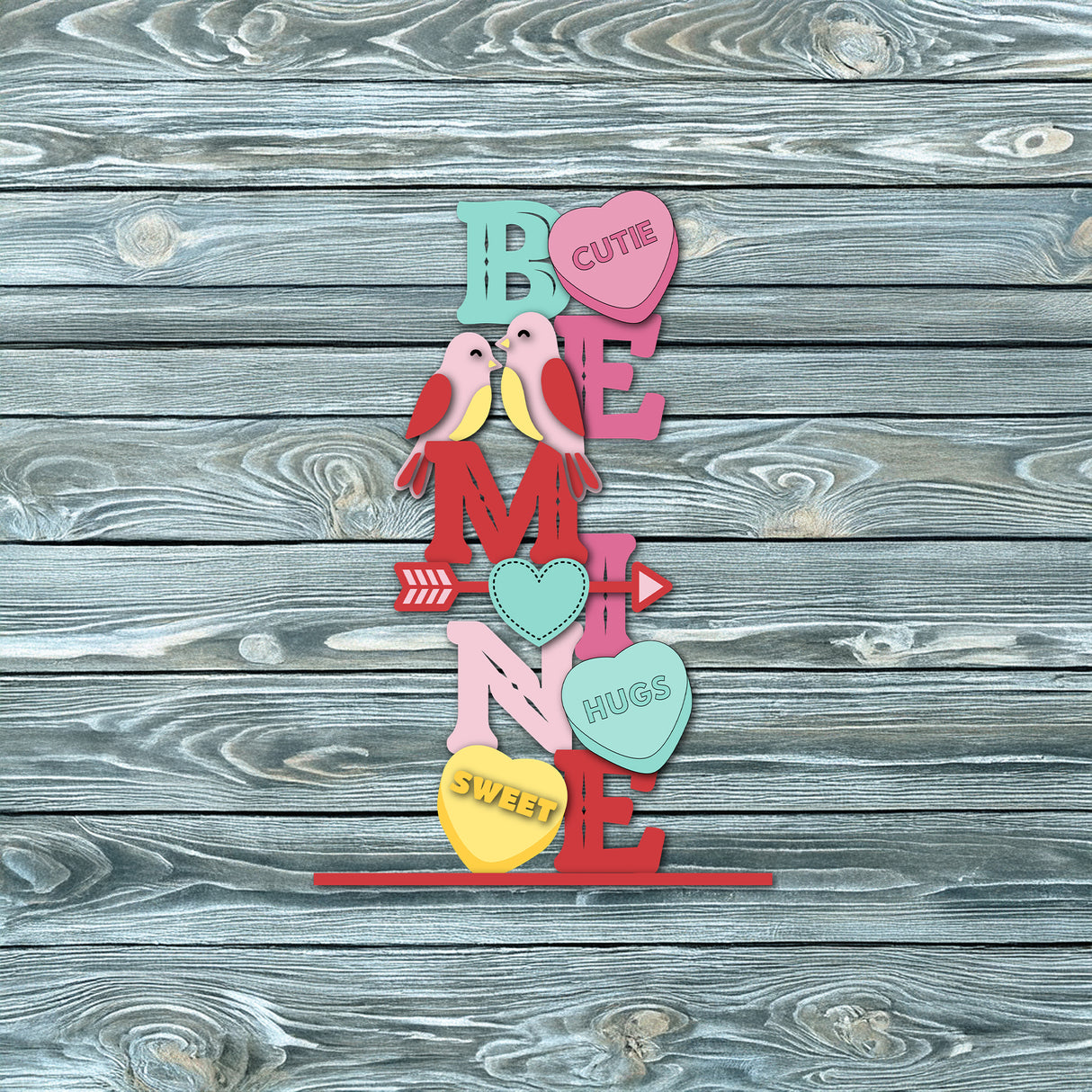 Be Mine Valentine's Day 12" Tabletop Stander SVG