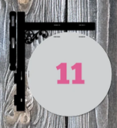 Custom Craft Booth Hanging Sign for Pop-Up Tents Double-Sided UV Printed Round Market Sign with Hanger