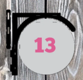 Custom Craft Booth Hanging Sign for Pop-Up Tents Double-Sided UV Printed Round Market Sign with Hanger