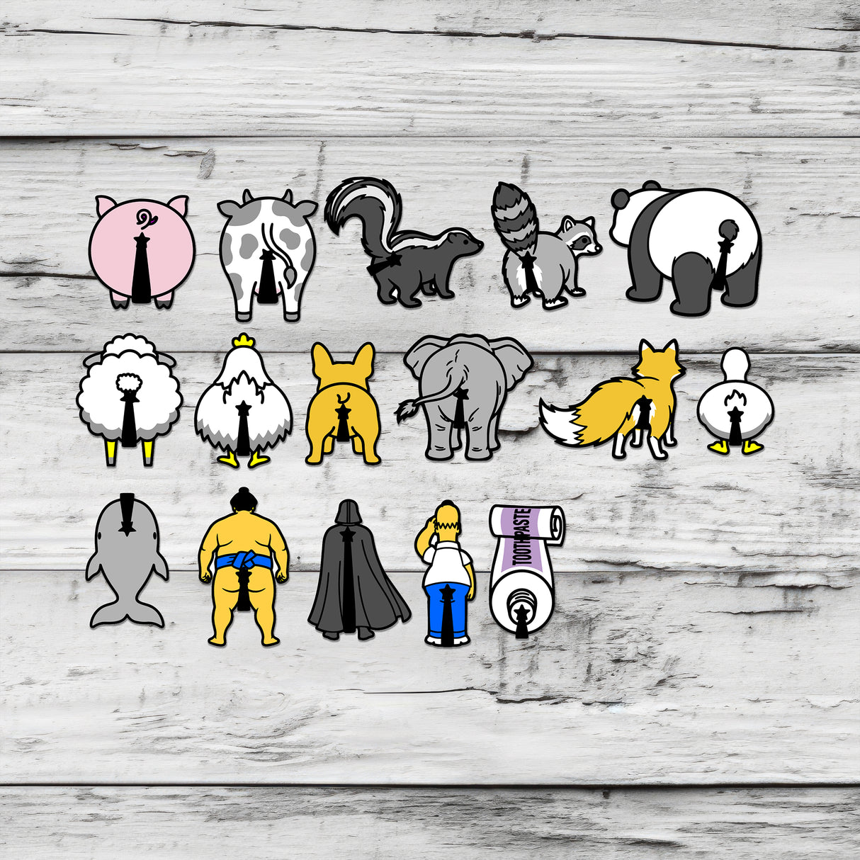 Funny Bread Tie Butts SVG