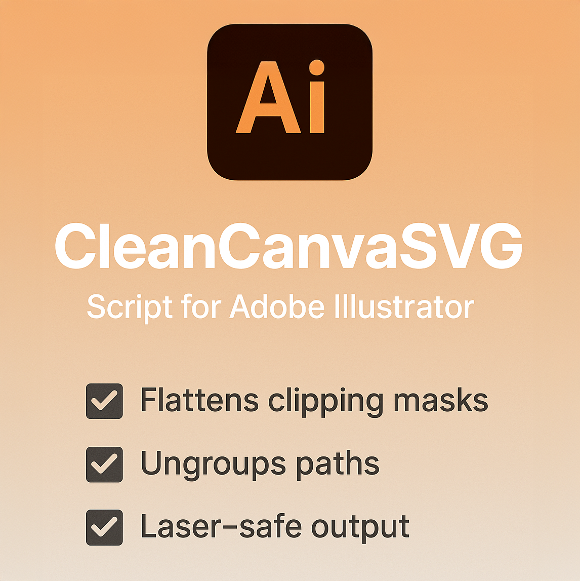 🧼 CleanCanvaSVG – Script for Adobe Illustrator