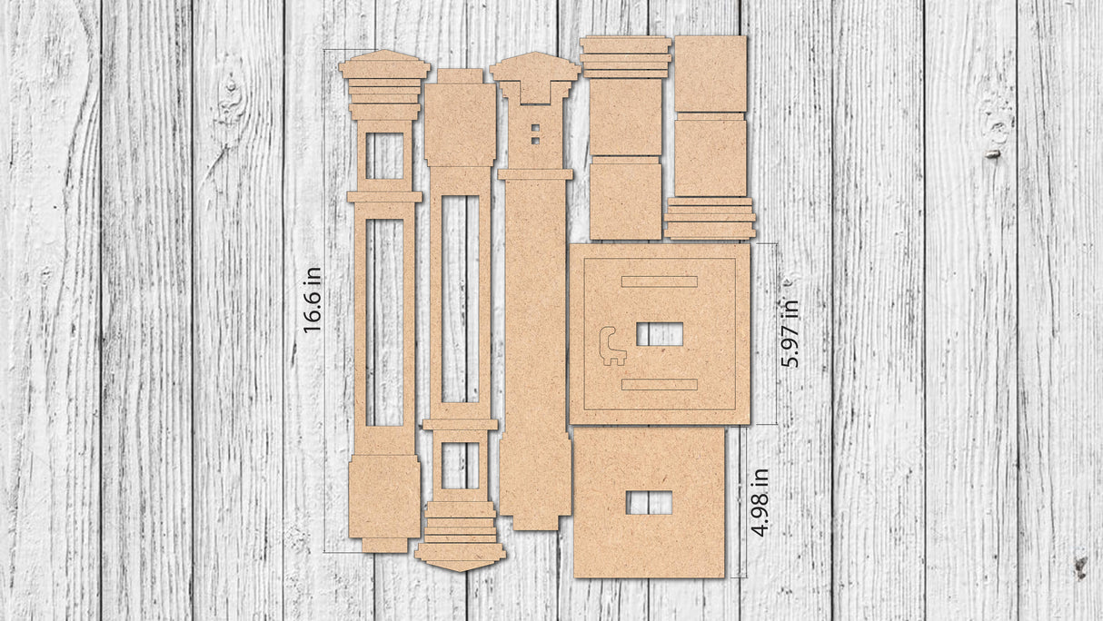 Mini Sign Post Display Stand Square Unfinished DIY Kit
