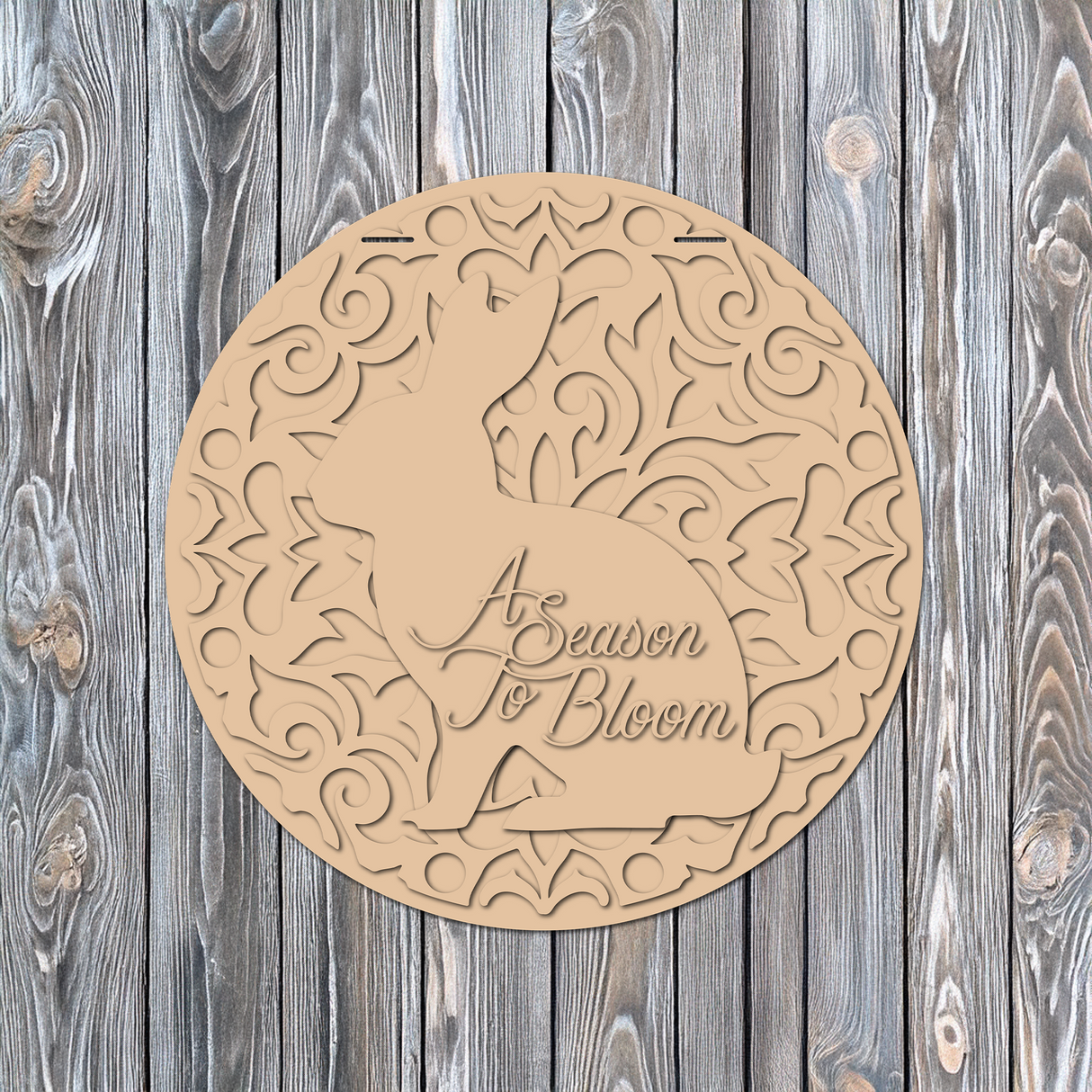 Elegant Bunny Door Hanger - DIY Unfinished Kit - Lvl 2