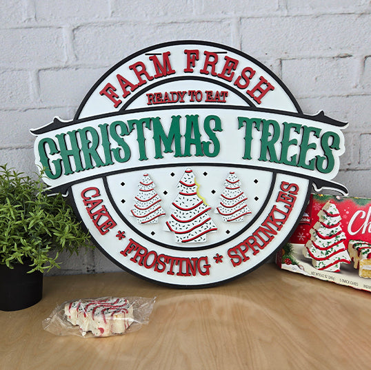 Farm Fresh Christmas Tree Cakes Door Hanger - DIY Unfinished Kit - Lvl 2