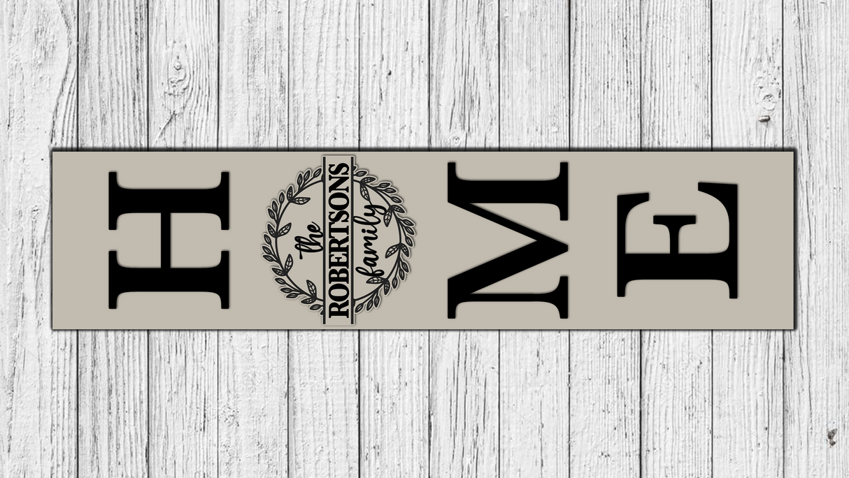 Master It Exclusive! Personalized HOME the family Wreath Porch Leaner SVG