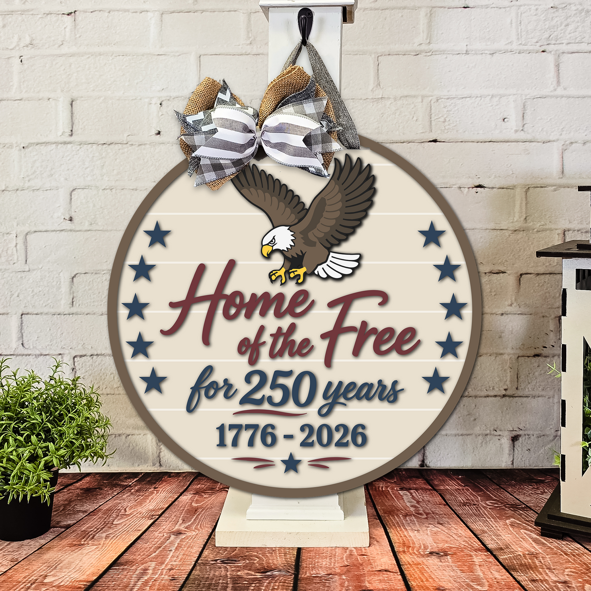 Home of the Free Door Hanger SVG