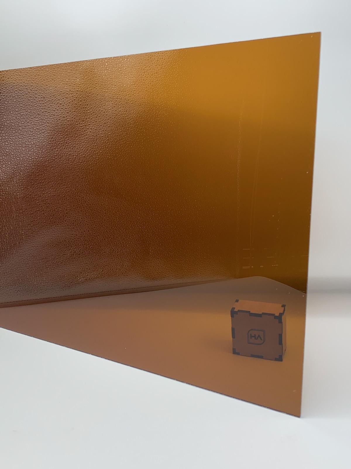 1/8" Translucent Dark Amber Cast Acrylic Sheet
