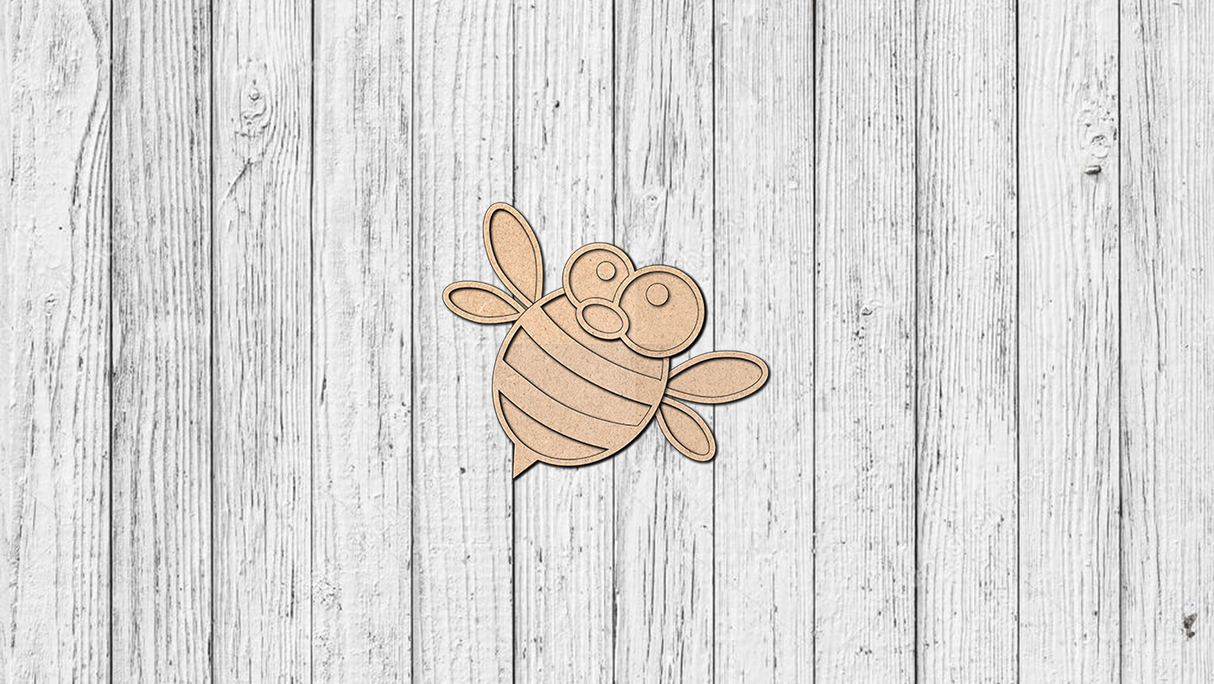 Interchangeable Welcome Porch Leaner - Bee - Unfinished Accent