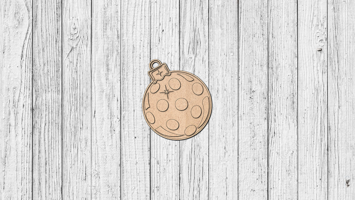 Interchangeable Welcome Porch Leaner - Ornament Ball - Unfinished Accent