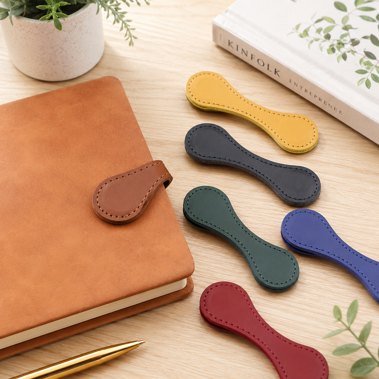 Laserable Leatherette Magnetic Bookmark Blank | Fold-Over Page Marker