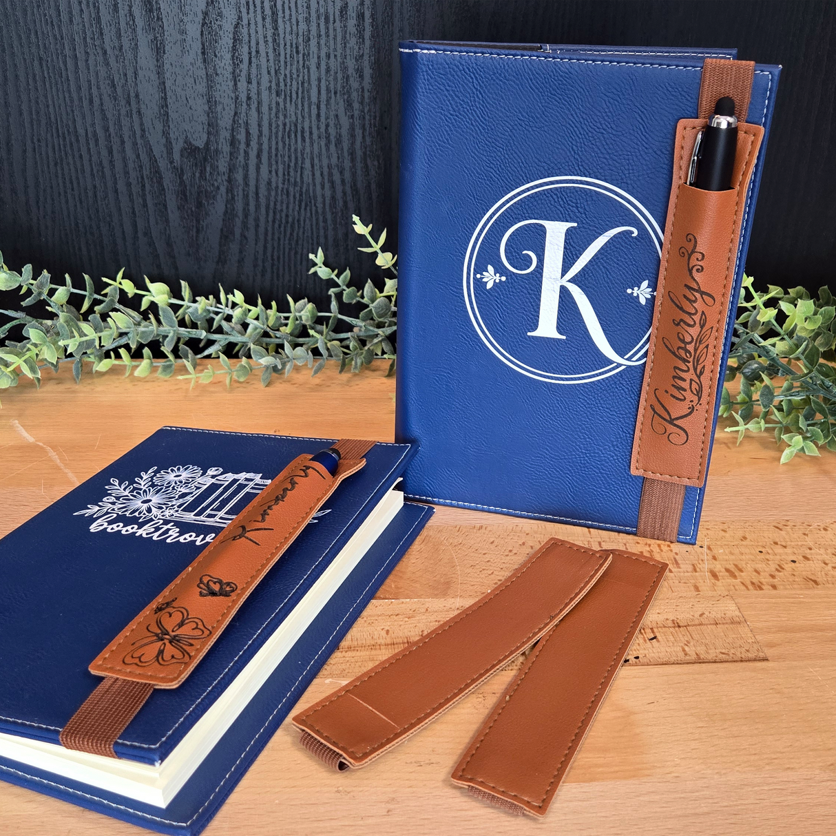 Laserable Leatherette Pen Sleeve Blank | Elastic Notebook Pen Holder