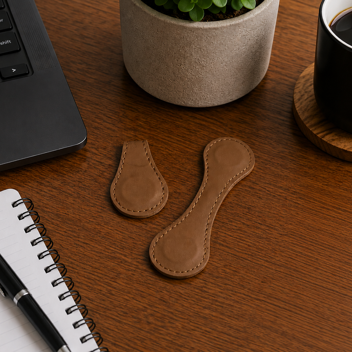 Laserable Leatherette Magnetic Bookmark Blank | Fold-Over Page Marker