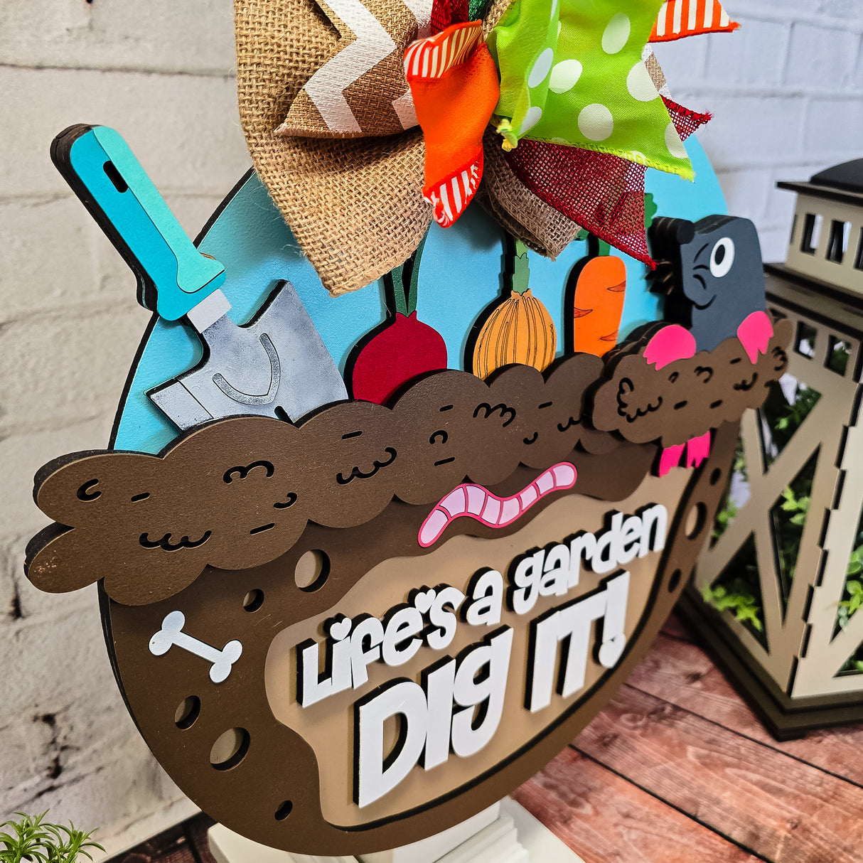 Life's a Garden Dig It! Mole Door Hanger - DIY Unfinished Kit - Lvl 3