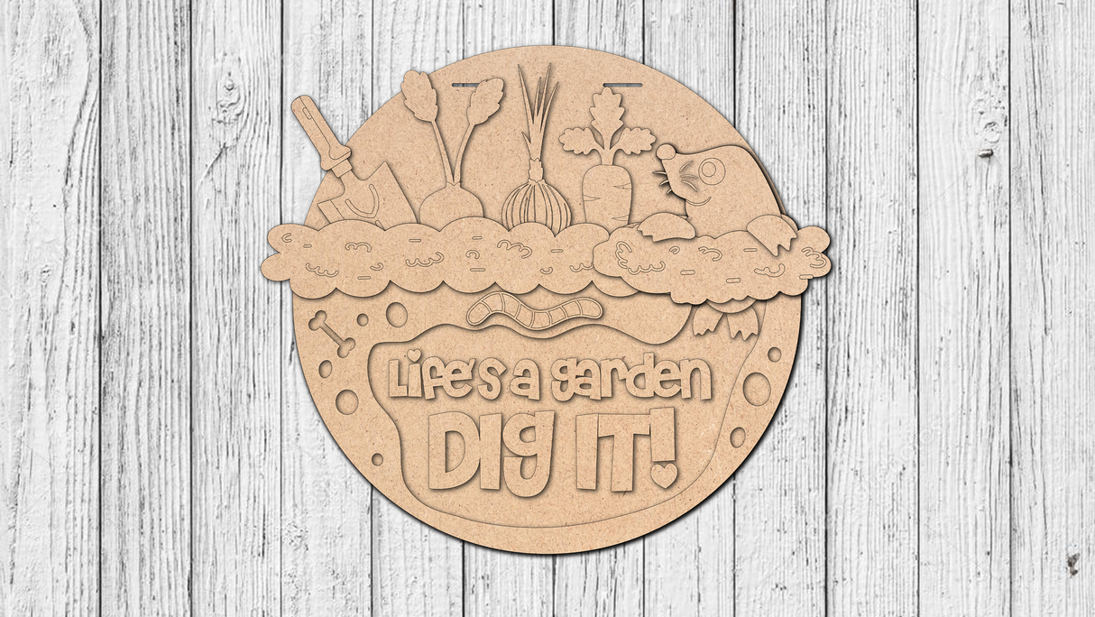 Life's a Garden Dig It! Mole Door Hanger - LEVEL 3
