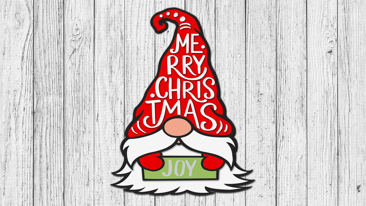 Merry Christmas Joy Gnome Door Hanger - LEVEL 1