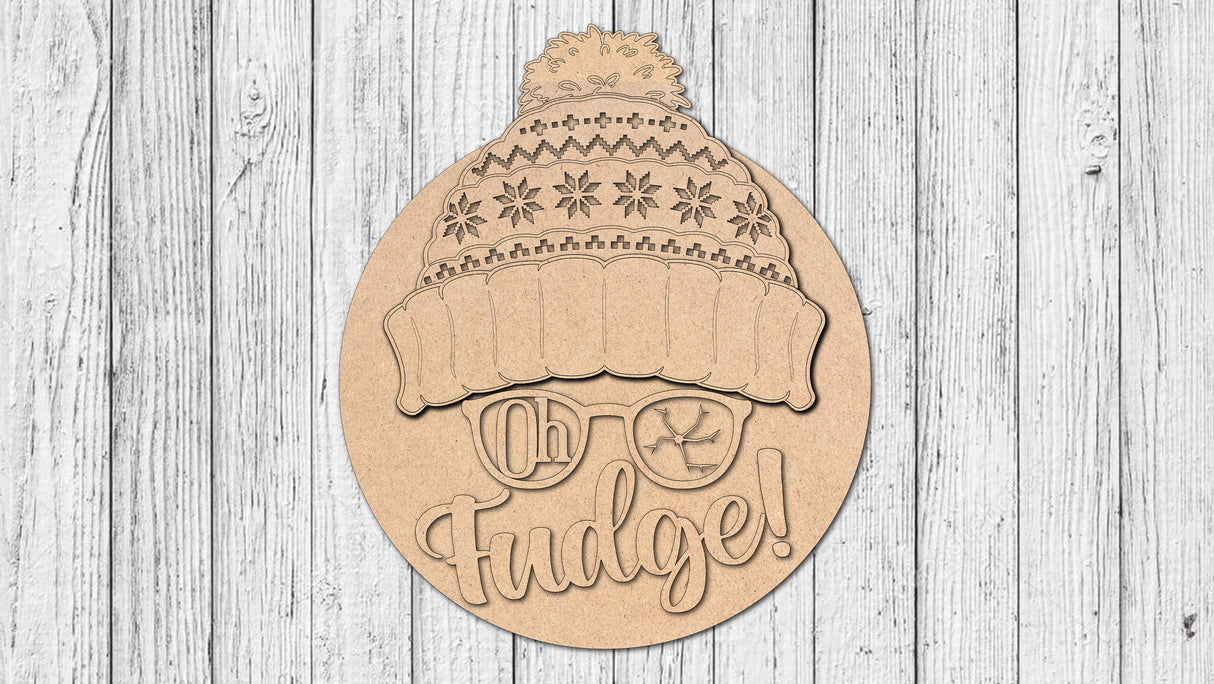 Oh Fudge Ralphie Door Hanger - DIY Unfinished Kit - Lvl 2