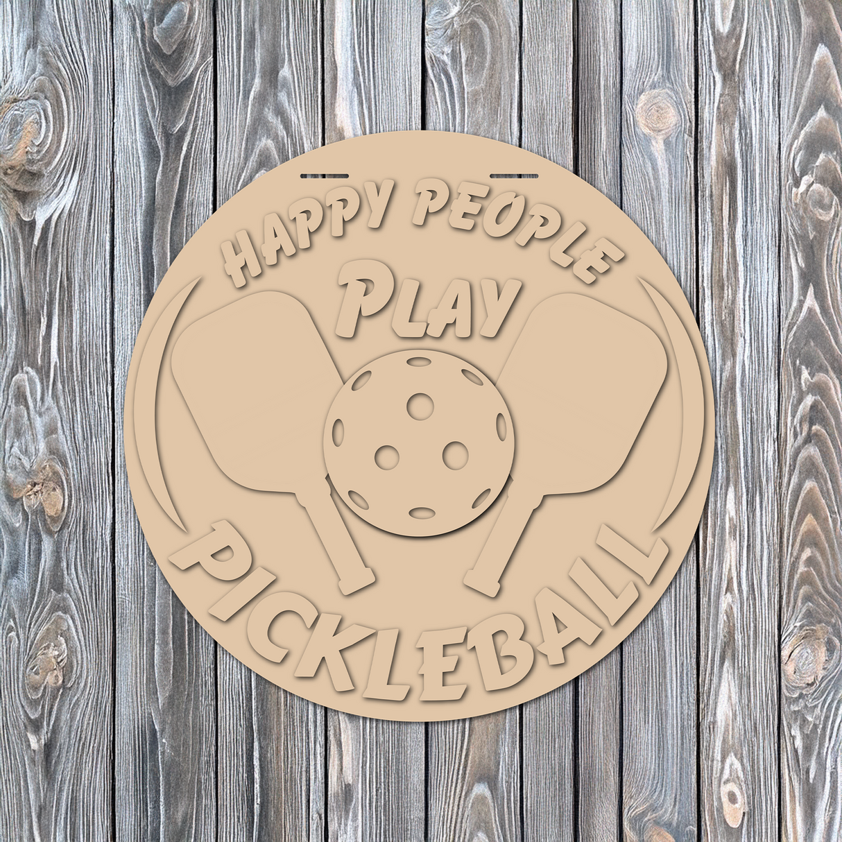 Happy People Play Pickleball - DIY Unfinished Kit - Lvl 1