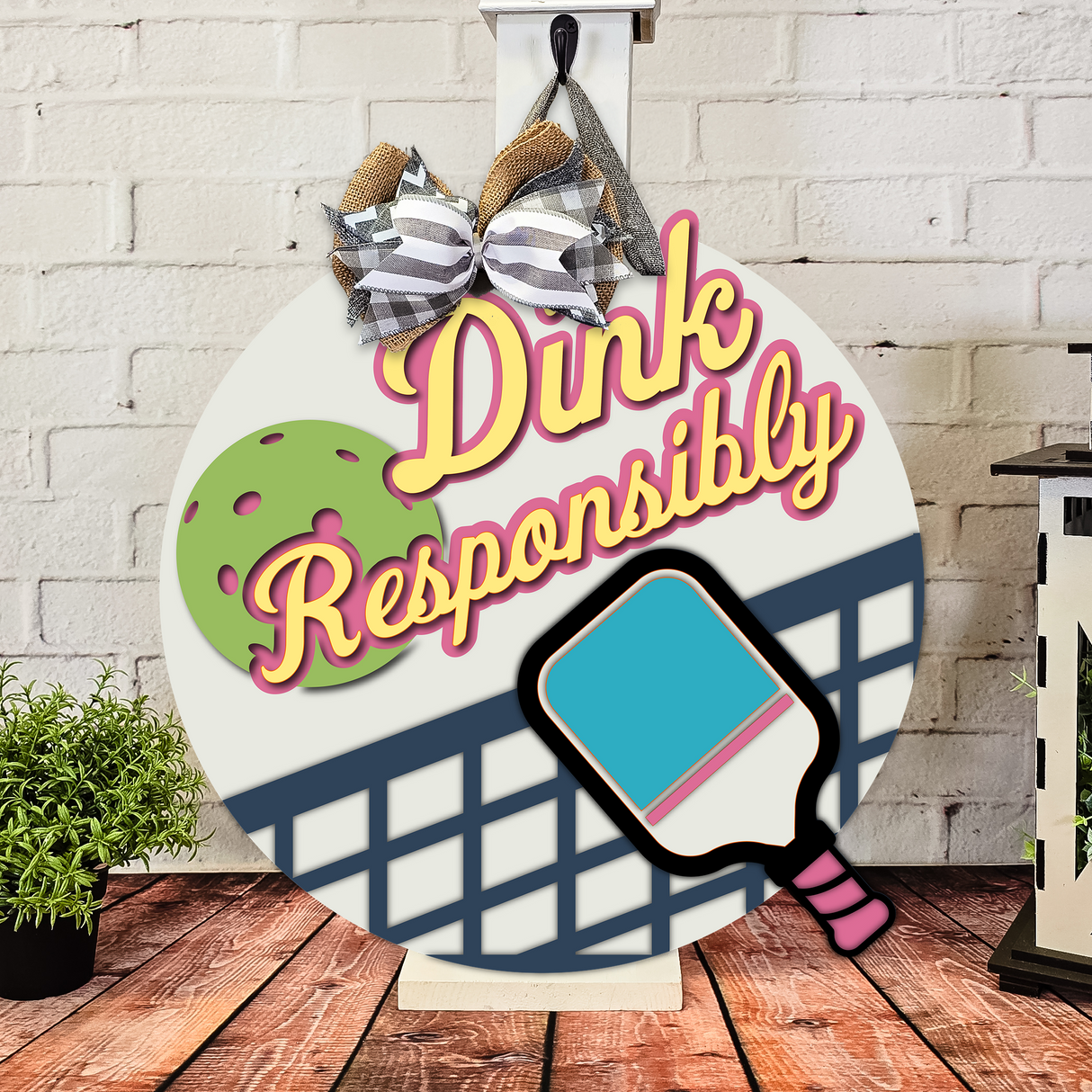 Master It Exclusive! Dink Responsibly Door hanger SVG