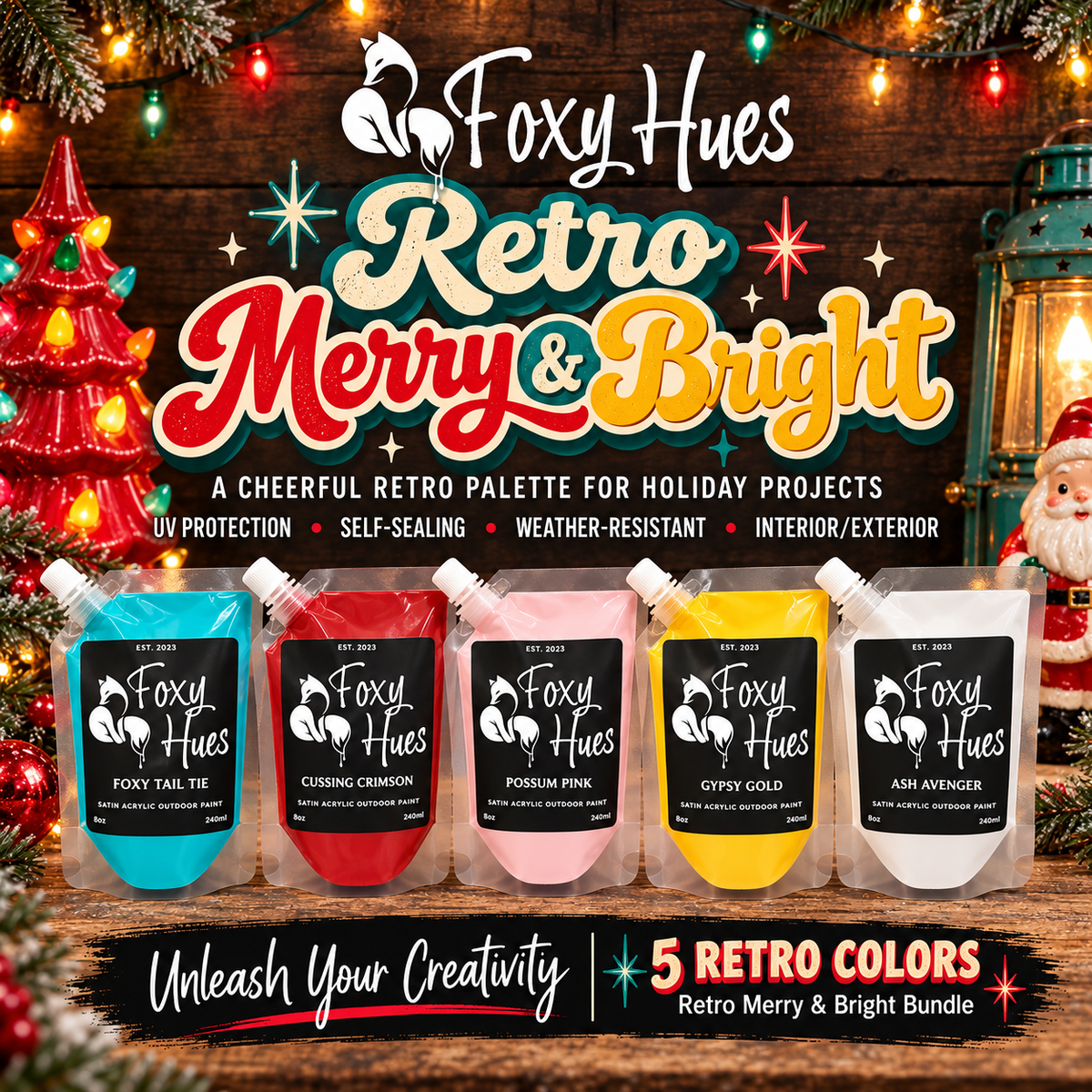 Foxy Hues Paints - Retro Merry & Bright Palette Bundle