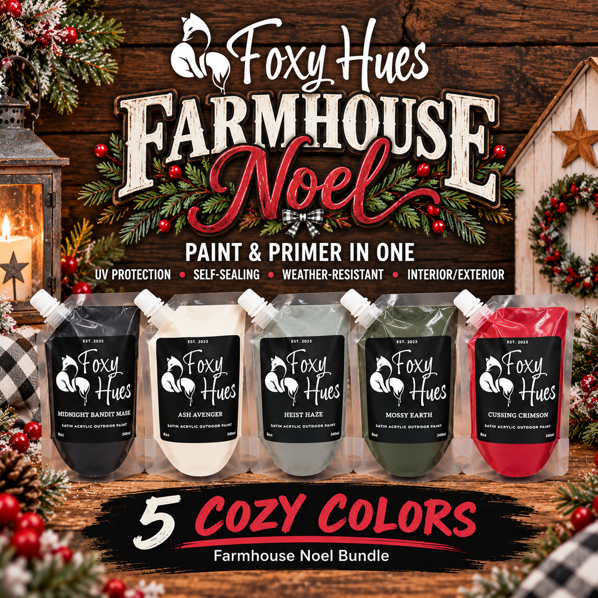 Foxy Hues Paints - Farmhouse Noel Palette Bundle