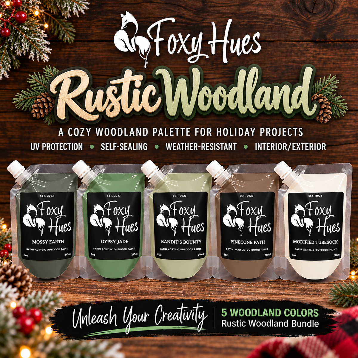 Foxy Hues Paints - Rustic Woodland Palette Bundle