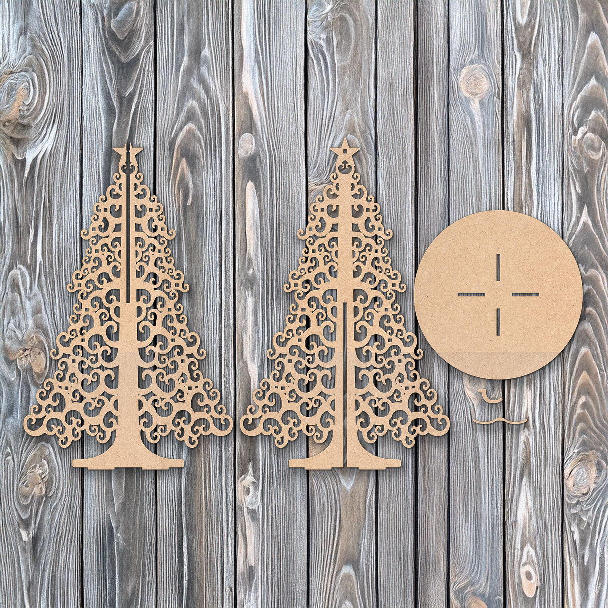 Christmas Tree Display Stand - DIY Unfinished Kit