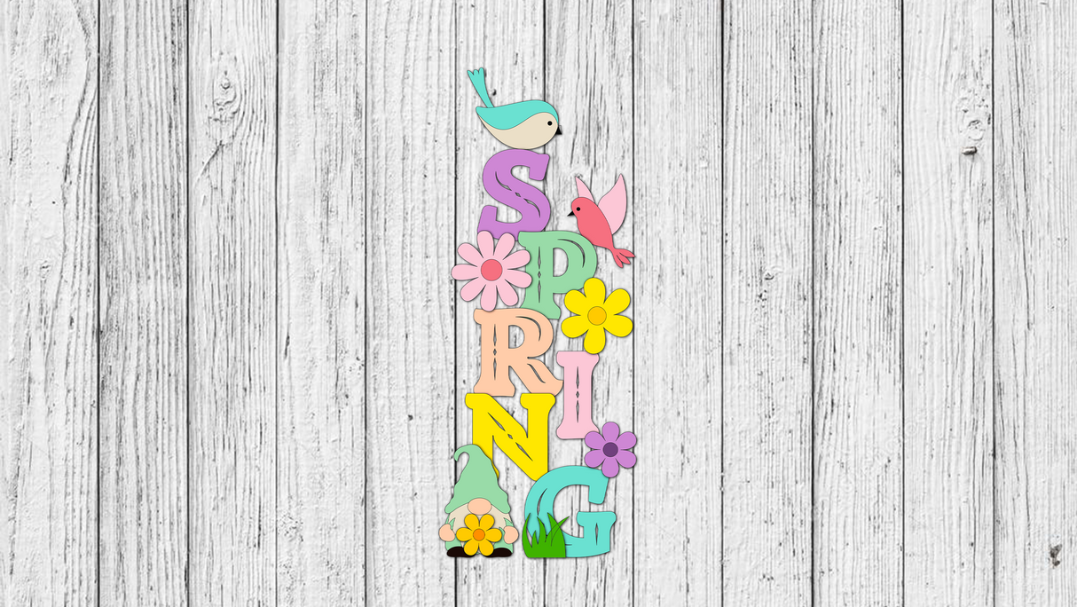 Spring Tabletop Stander with Gnome SVG