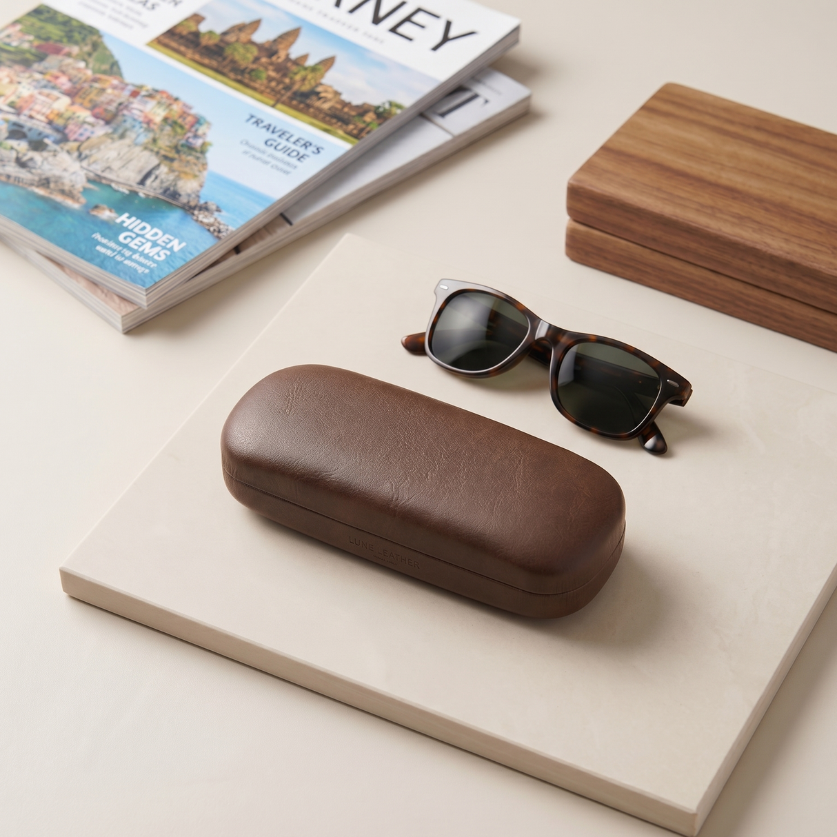 Premium Leatherette Sunglasses Case