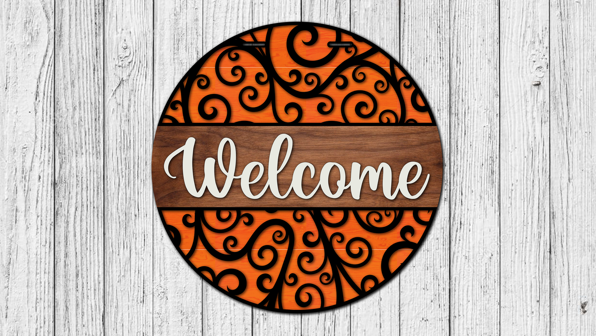 Welcome Flourish Door Hanger - Lvl 1