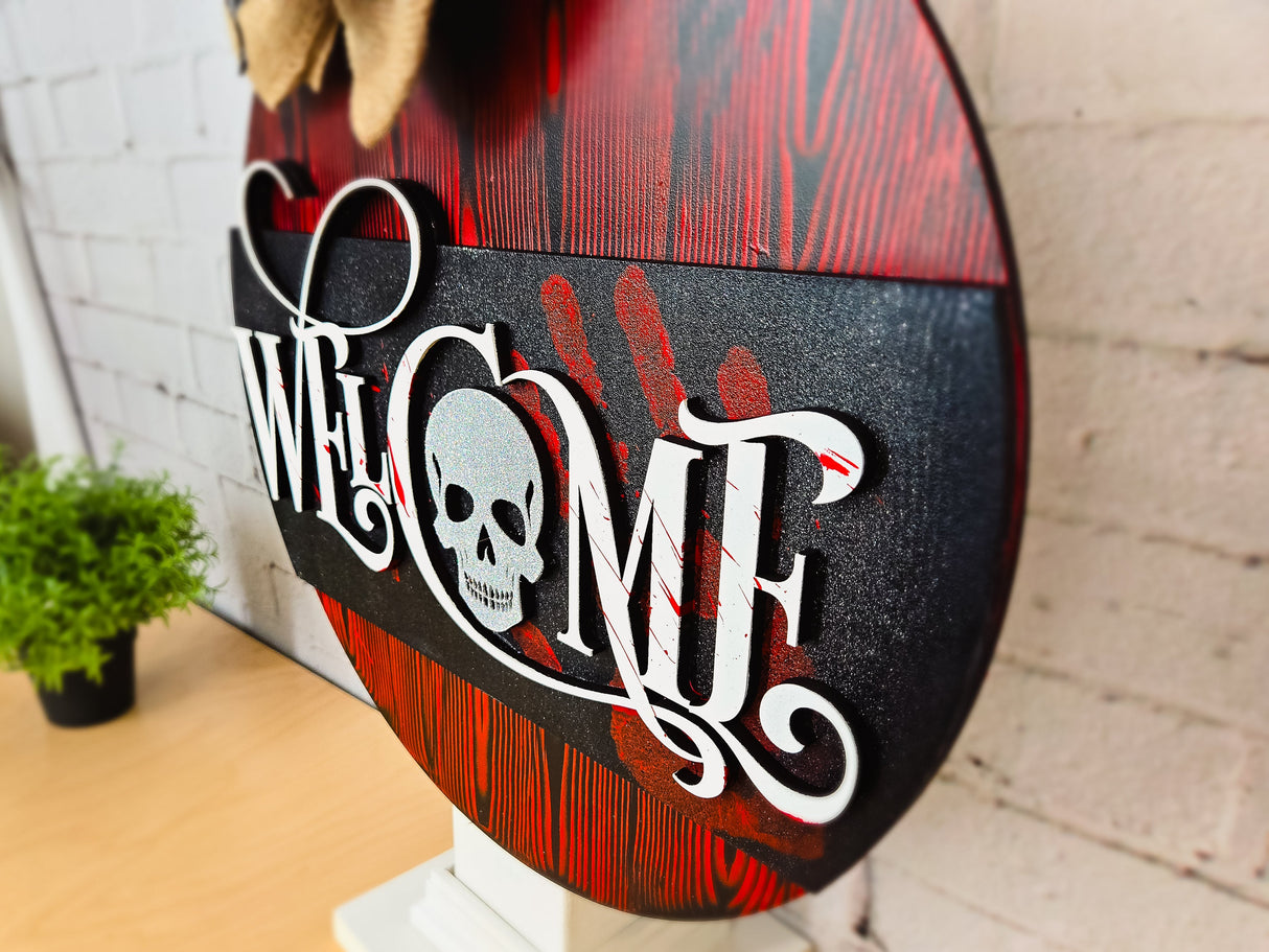 Welcome Skull Door Hanger - LEVEL 1