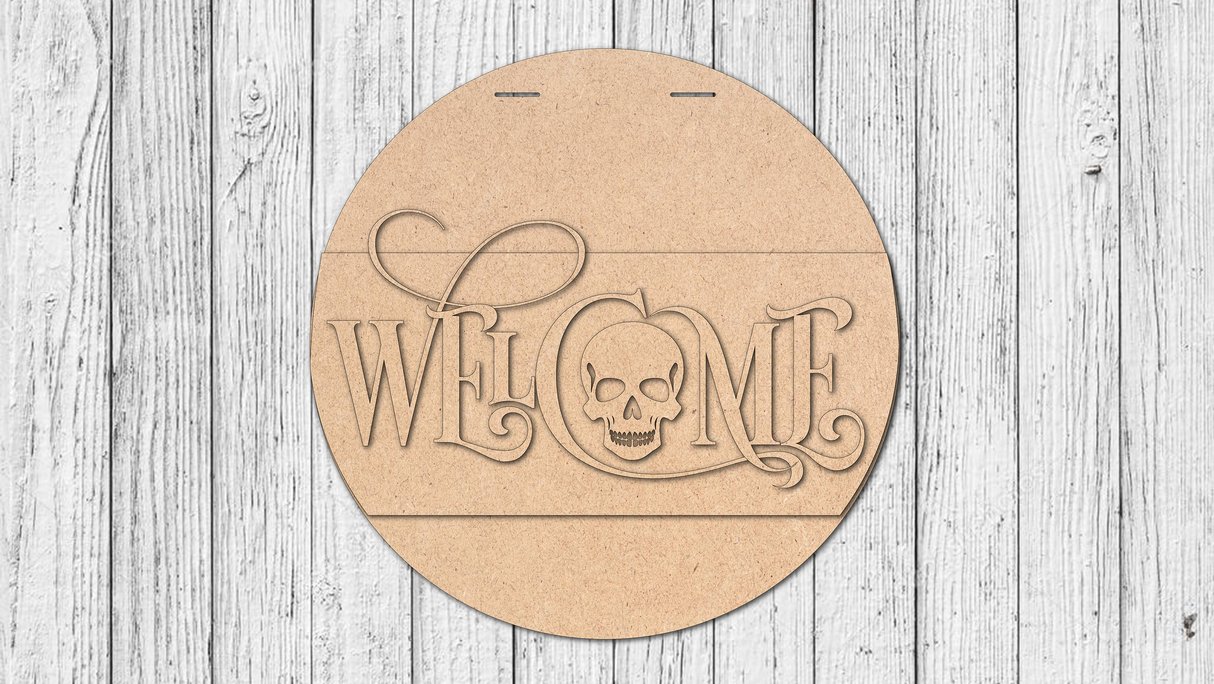 Welcome Skull Door Hanger - LEVEL 1