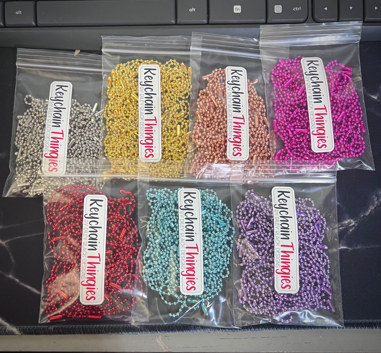 50 Ball & Chain Keychain Thingies