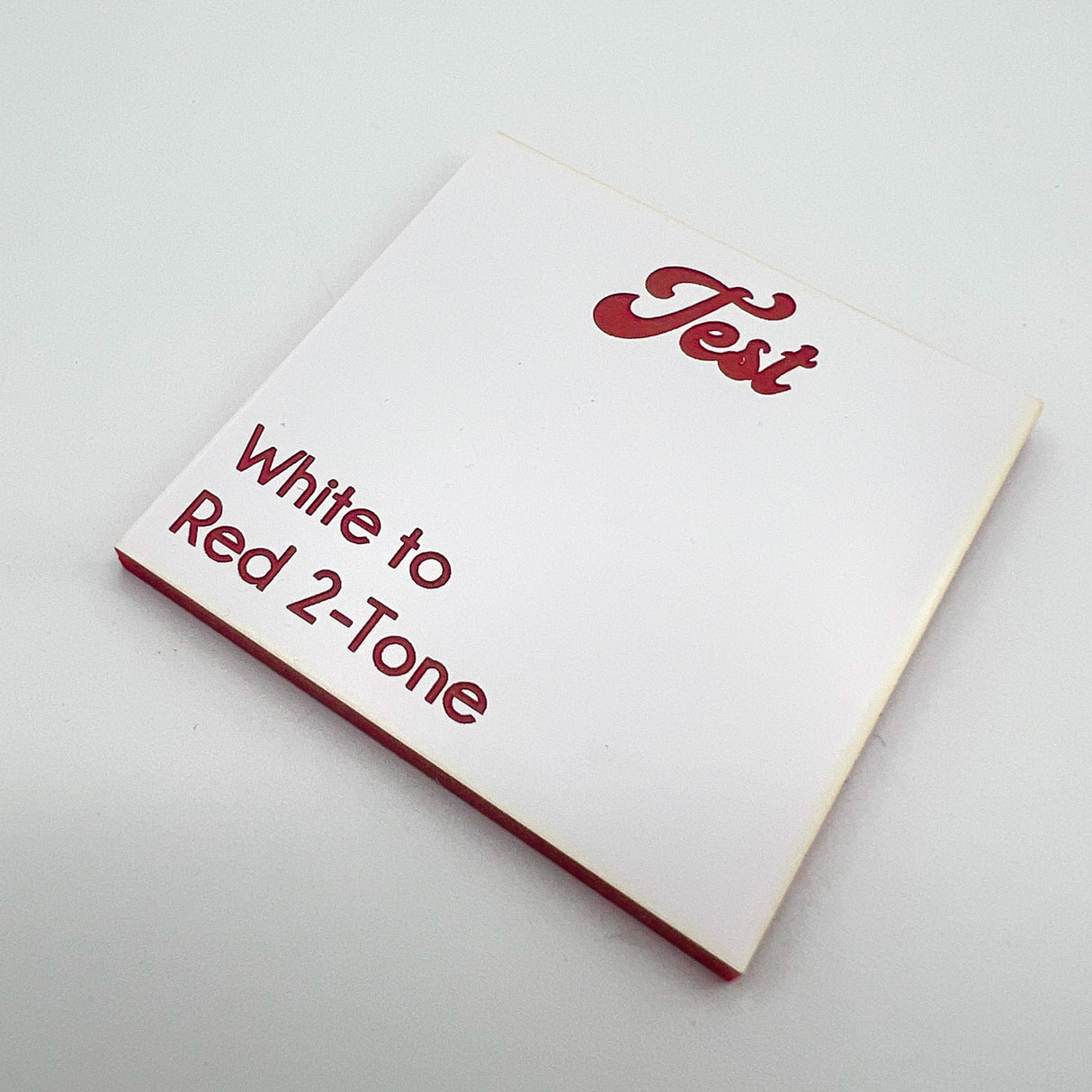 1/8" Two Tone White/Red Acrylic Sheet