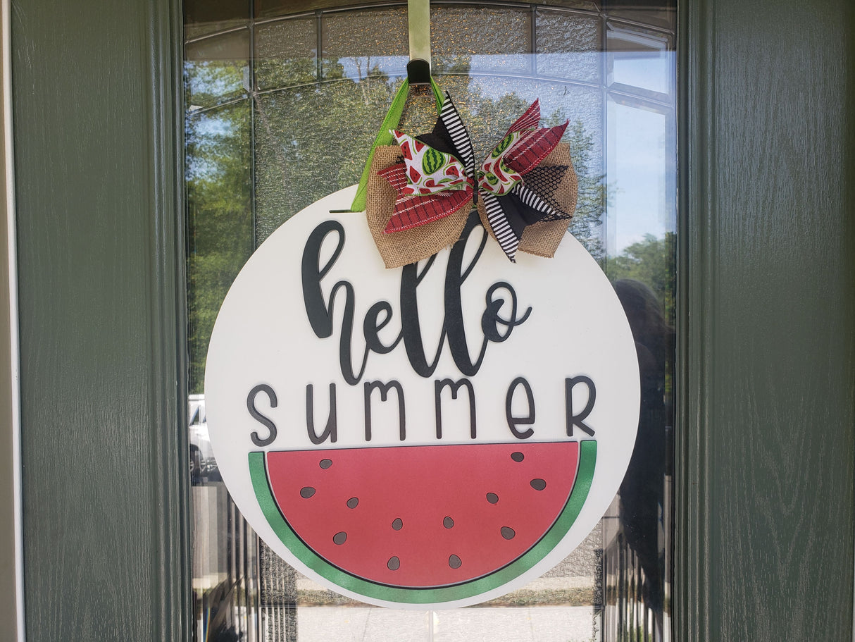 Hello Summer Watermelon Door Hanger - LEVEL 1