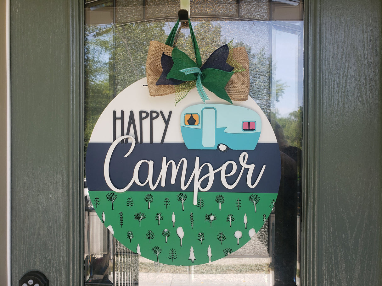 Happy Camper Door Hanger - Lvl 2