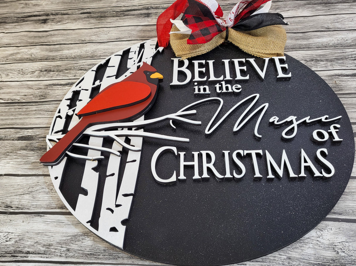 Believe Cardinal Door Hanger - LEVEL 1