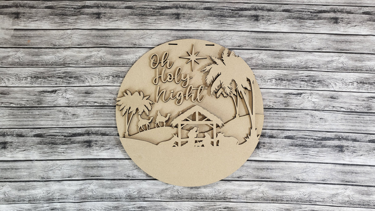 Nativity Scene Door Hanger DIY Unfinished Kit