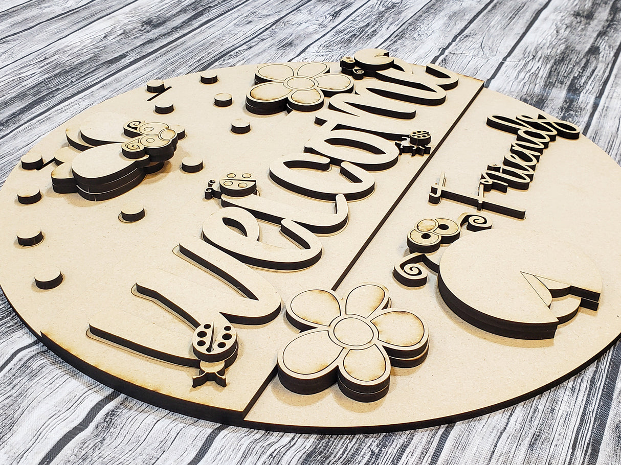 Welcome Friends Ladybug Door Hanger - Lvl 2