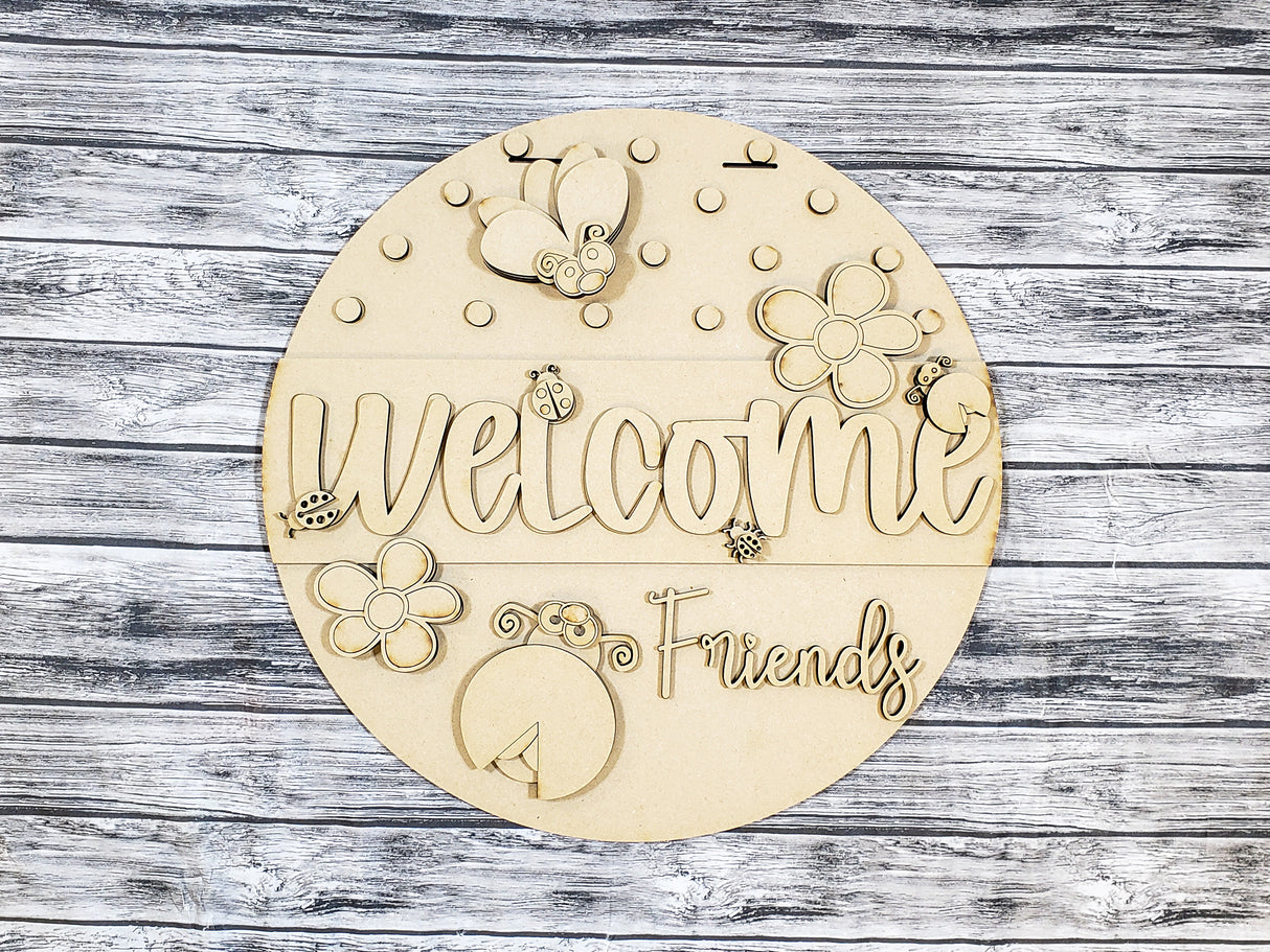 Welcome Friends Ladybug Door Hanger - Lvl 2