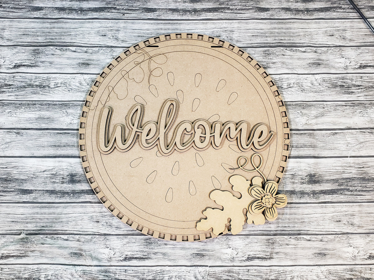 Welcome Whole Watermelon Door Hanger DIY Unfinished Kit