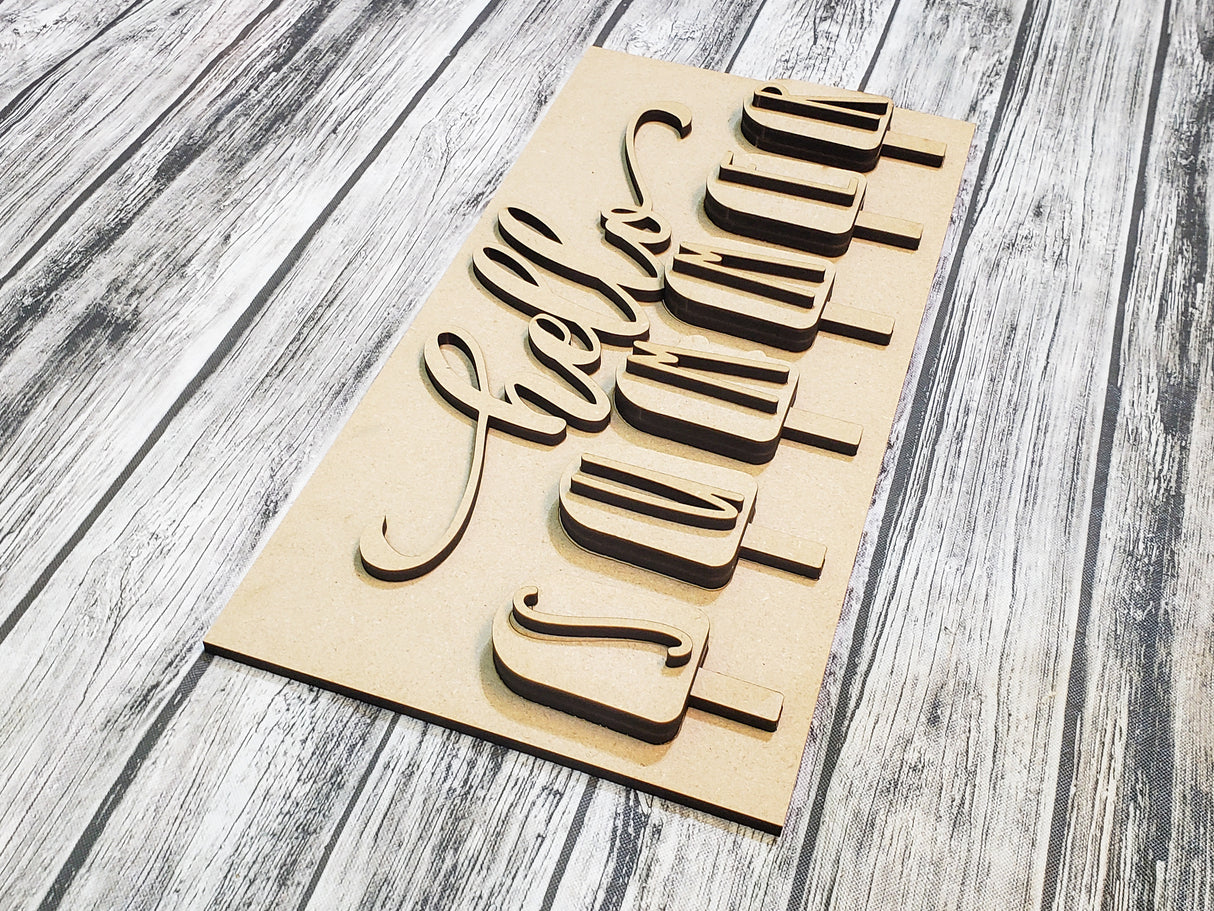 SUMMER Accent Tiles for Interchangeable Hanging Flower Planter Welcome Sign Planter