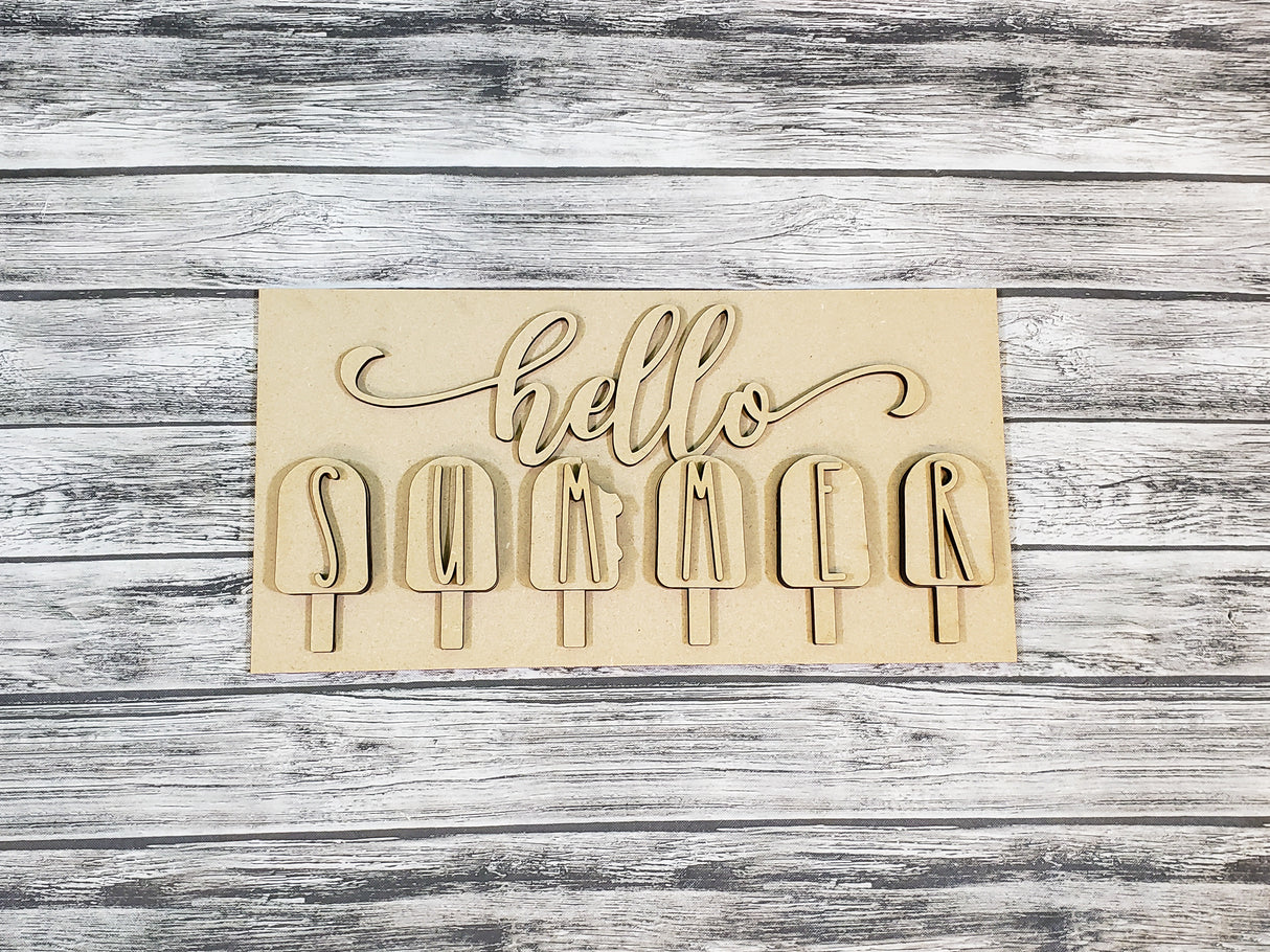 SUMMER Accent Tiles for Interchangeable Hanging Flower Planter Welcome Sign Planter