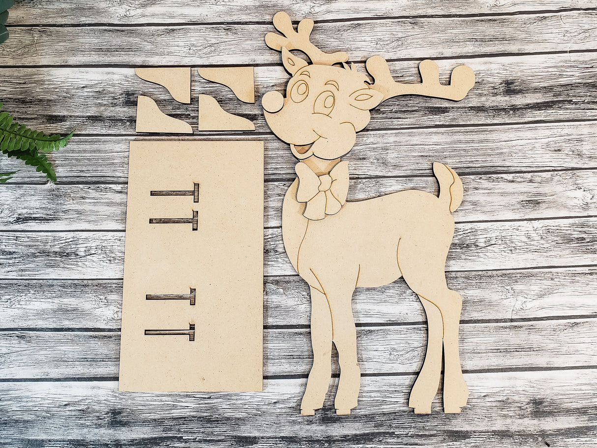 18inch Reindeer Porch Stander DIY Unfinished Kit