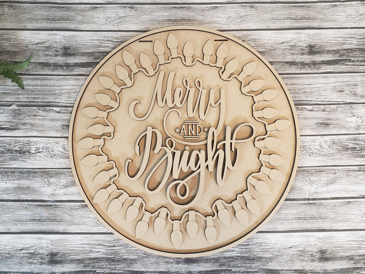 Merry & Bright Lights Door Hanger - LEVEL 2