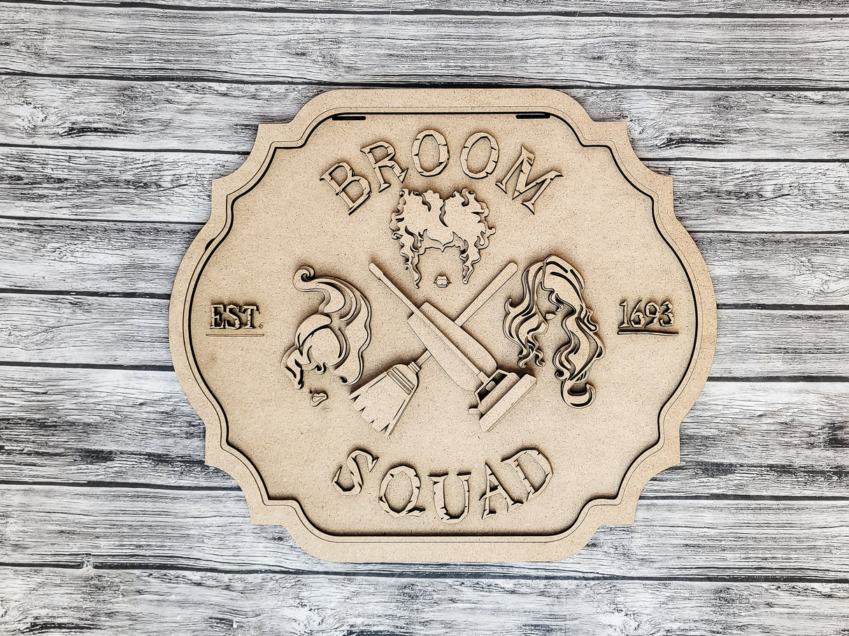Hocus Pocus Broom Squad Door Hanger - LEVEL 2