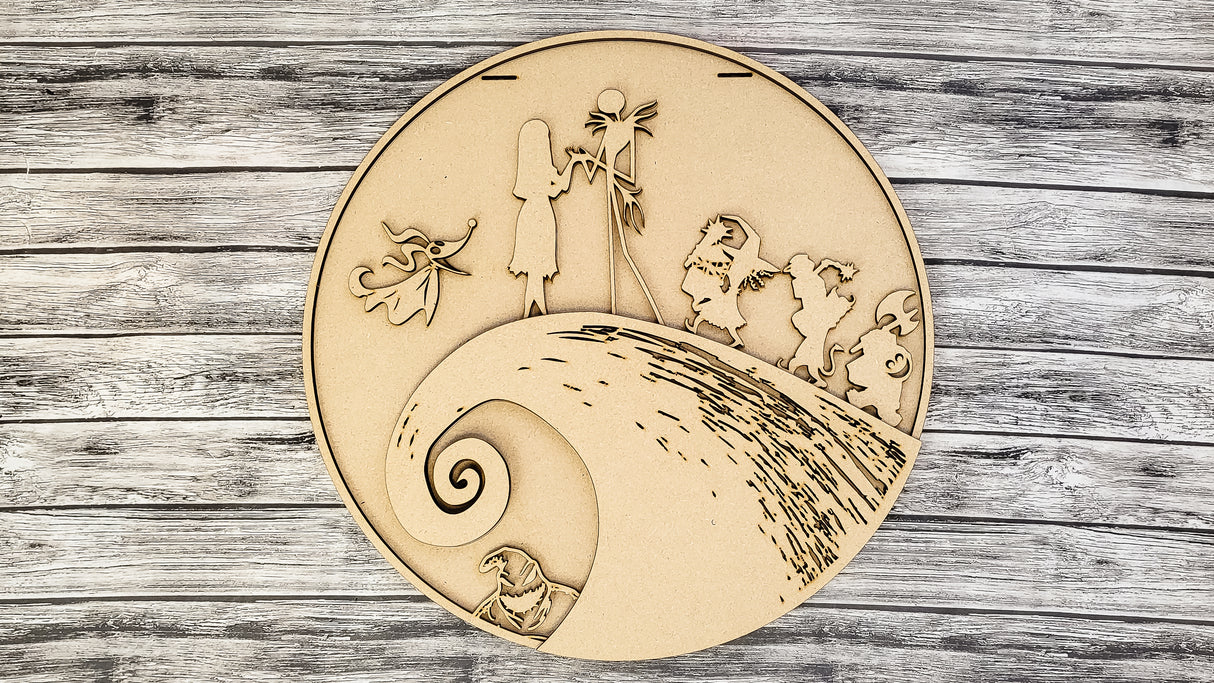 Jack & Sally Door Hanger DIY Unfinished Kit